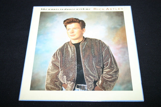 RICK ASTLEY   SP 45T 7"   SHE WANTS TO DANCE WITH ME   1988