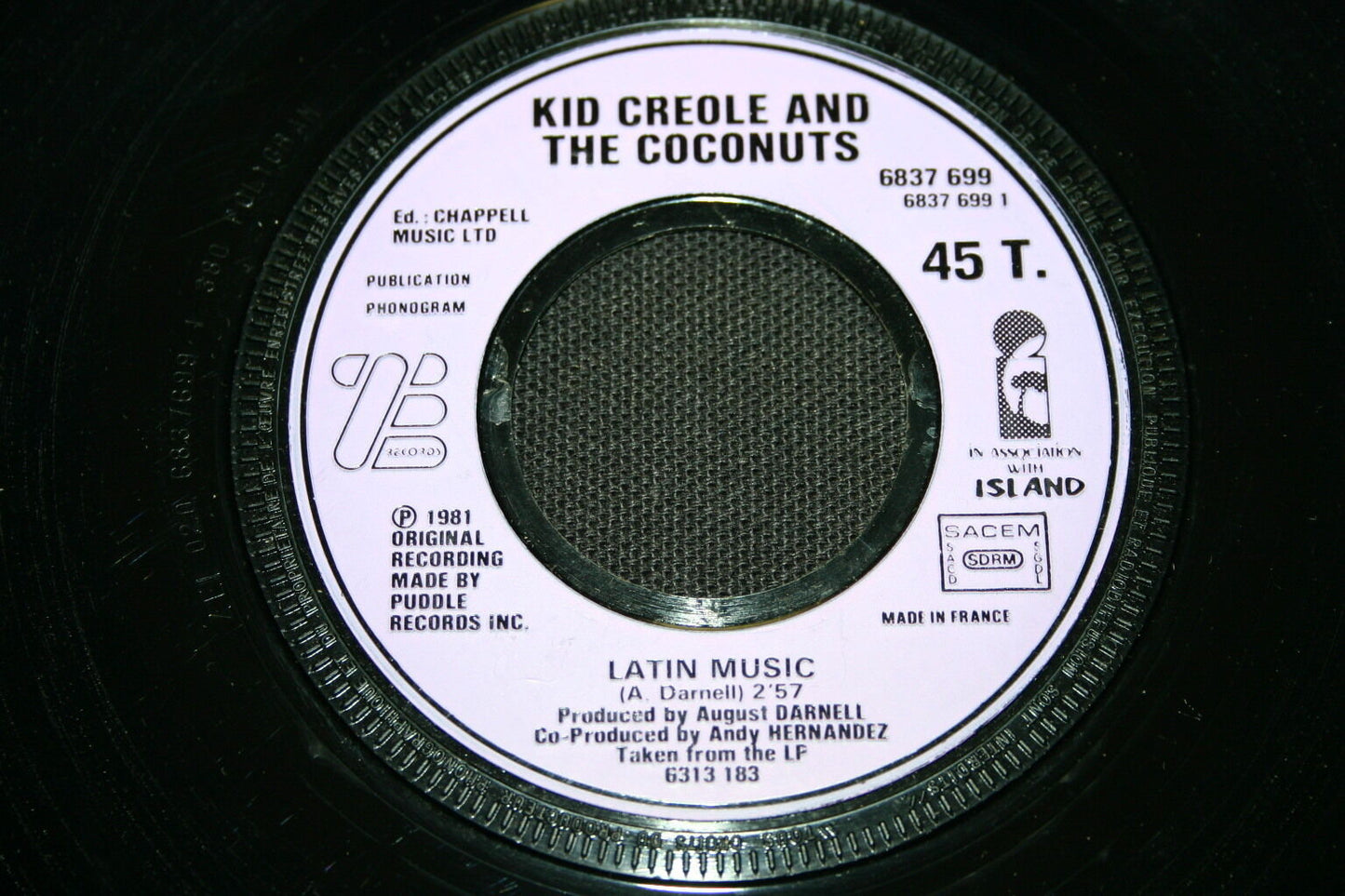 KID CREOLE AND THE COCONUTS SP 45T 7" LATIN MUSIC 1981