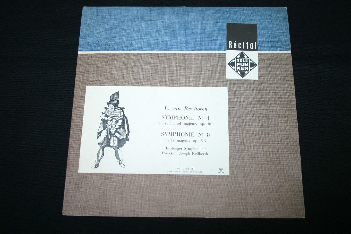 JOSEPH KEILBERTH / BEETHOVEN LP 33T 12" SYMPHONY N°4 N°8 RARE FRENCH ORIG