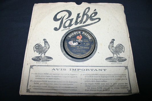 TRIO ACKROYD (VIOLON FLUTE HARPE)   78T   OUVRE TES YEUX BLEUS   RARE PATHE