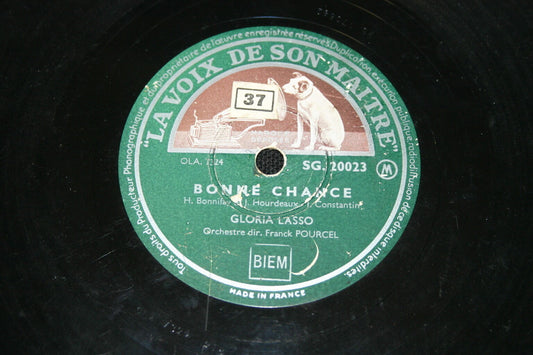 GLORIA LASSO   78T   L'ETRANGER AU PARADIS / BONNE CHANCE