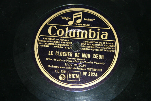 EVA BUSCH   78T   IL NE FAUT PAS BRISER UN REVE / LE CLOCHER DE MON COEUR