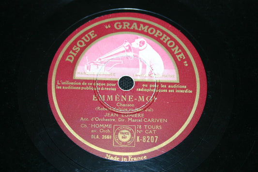 JEAN LUMIERE   78T   EMMENE-MOI