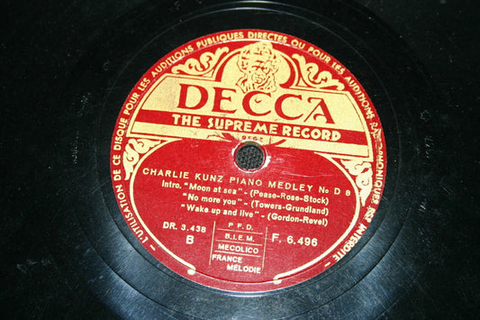 CHARLIE KUNZ PIANO MEDLEY N° D8   78T