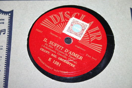 FILM "PLAISIRS DE PARIS"   78T   DISCLAIR