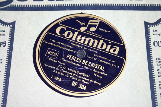 M.G. VINSONNEAU   78T   RARE   LAUREAT DU CONCOURS D'ACCORDEON DE BRIVE