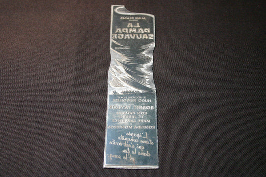 Plaque Matrice d'Imprimerie Cinéma LA PAMPA SAUVAGE (1966) ROBERT TAYLOR