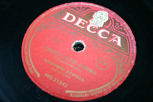 WINIFRED ATWELL and her PIANO   78T   CHOO-CHOO SAMBA / JEZEBEL   RARE