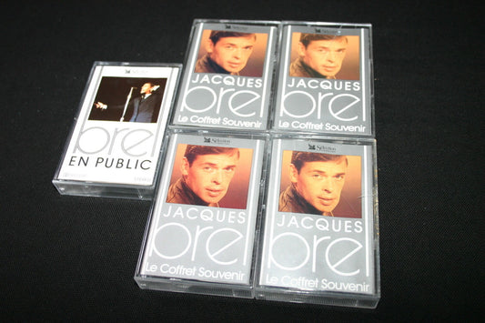 JACQUES BREL   LOT 5 X CASSETTE K7 TAPE