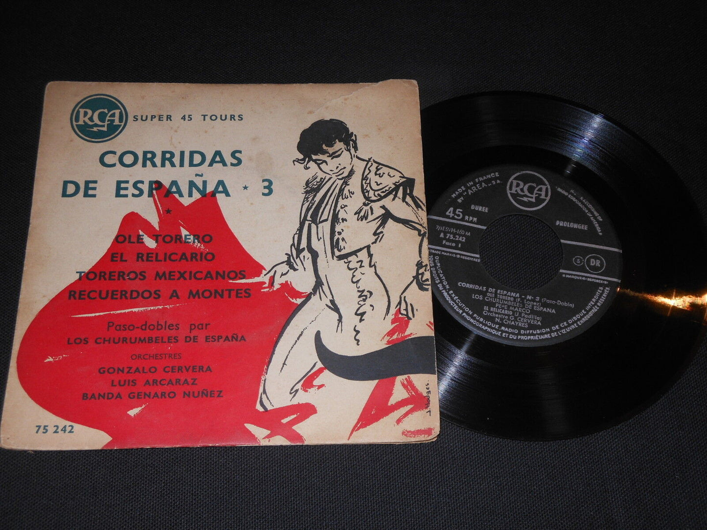 CORRIDAS DE ESPANA N°3   RARE EP 45T 7"   RCA