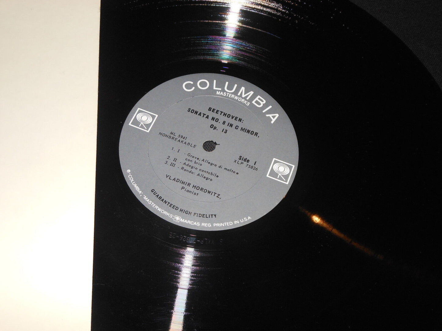 VLADIMIR HOROWITZ CHOPIN ... LP 33T 12" COLUMBIA MONO ML 5941 USA