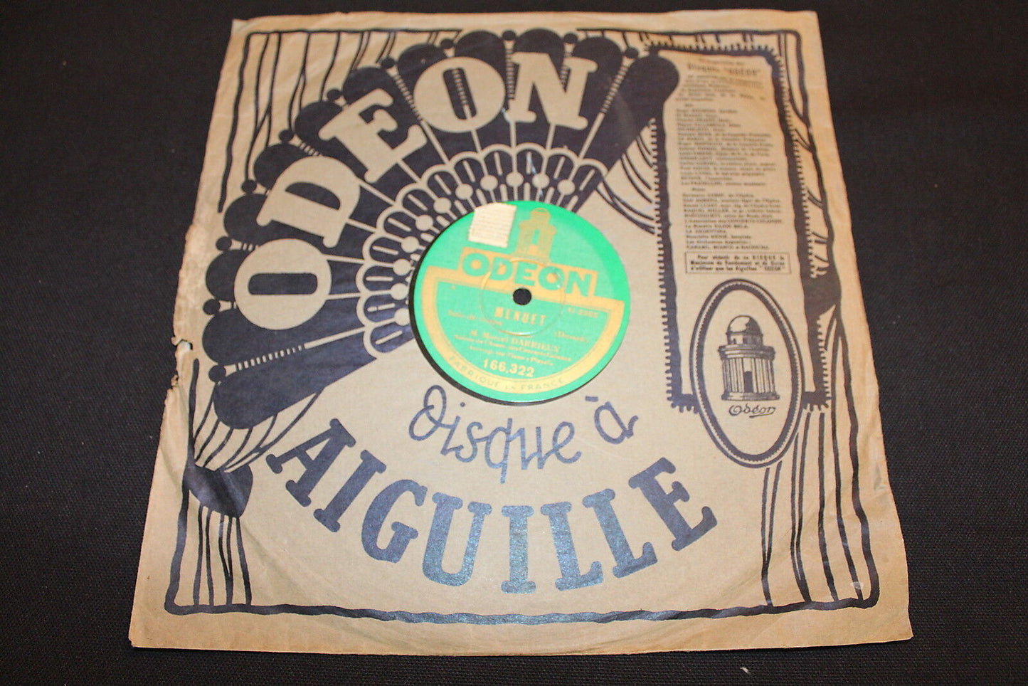 MARCEL DARRIEUX VIOLON / PIANO PLEYEL 78T