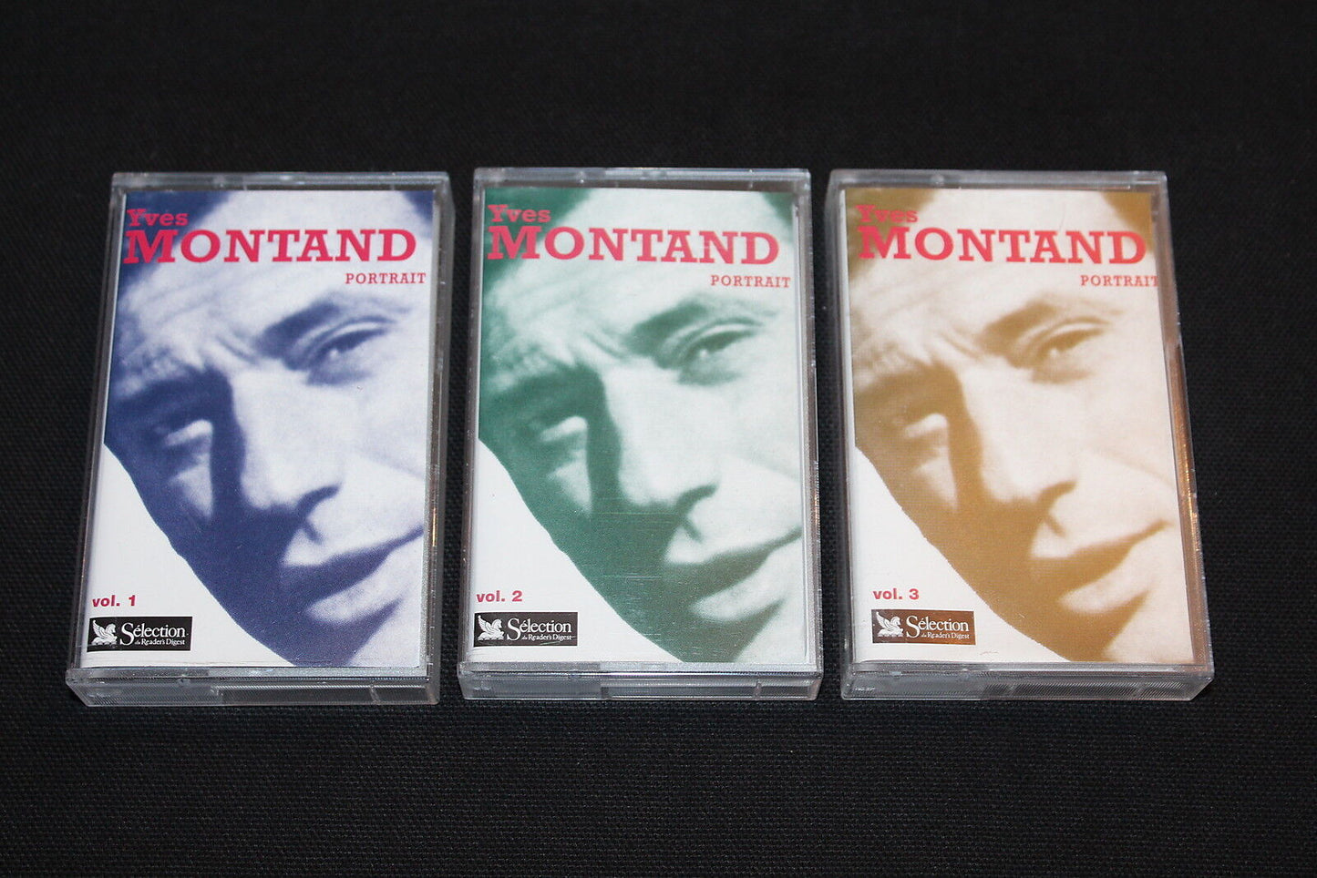 YVES MONTAND LOT DE 3 CASSETTES AUDIO PORTRAIT VOL. 1 2 3