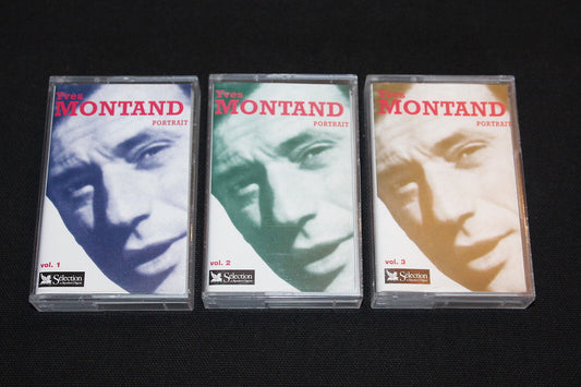 YVES MONTAND   LOT DE 3 CASSETTES AUDIO   PORTRAIT VOL. 1 2 3
