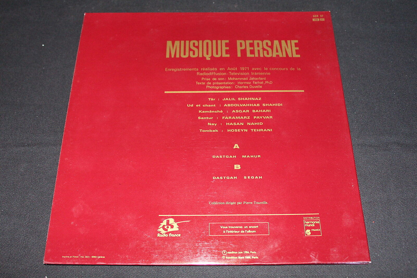 MUSIQUE PERSANE LP 33T 12" OCORA OCR 57