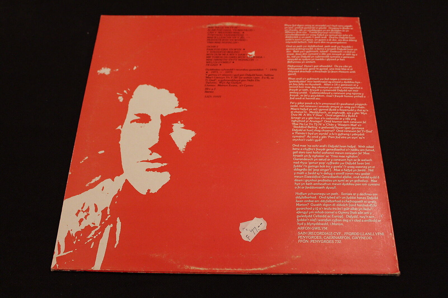 I'R GAD ! DAFYDD IWAN DEWIS O GANEUON DIWEDDAR LP 33T 12" 1977