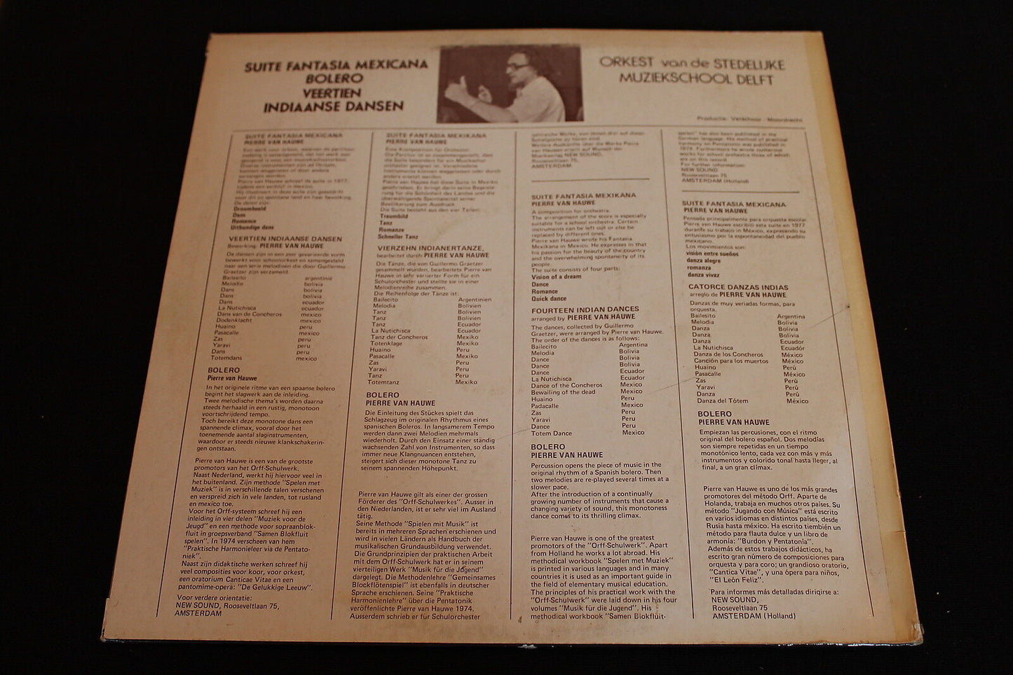 PIERRE VAN HAUWE LP 33T 12" SUITE FANTASIA MEXICANA