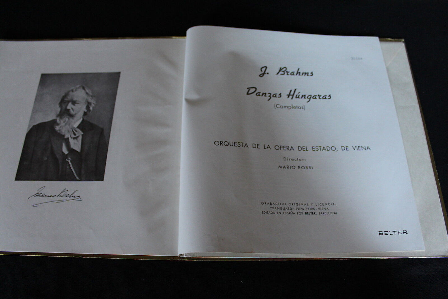 BRAHMS ROSSI DANZAS HUNGARAS LP 33T BELTER 30084 1959 SPAIN RARE