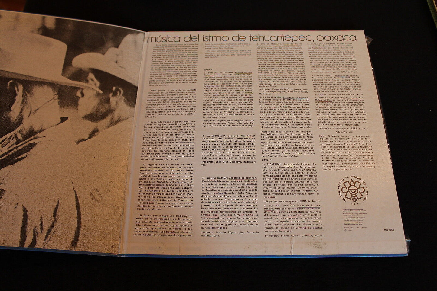 MUSICA DEL ISTMO DE TEHUANTEPEC OAXACA RARE MEXICO LP 33T 12"