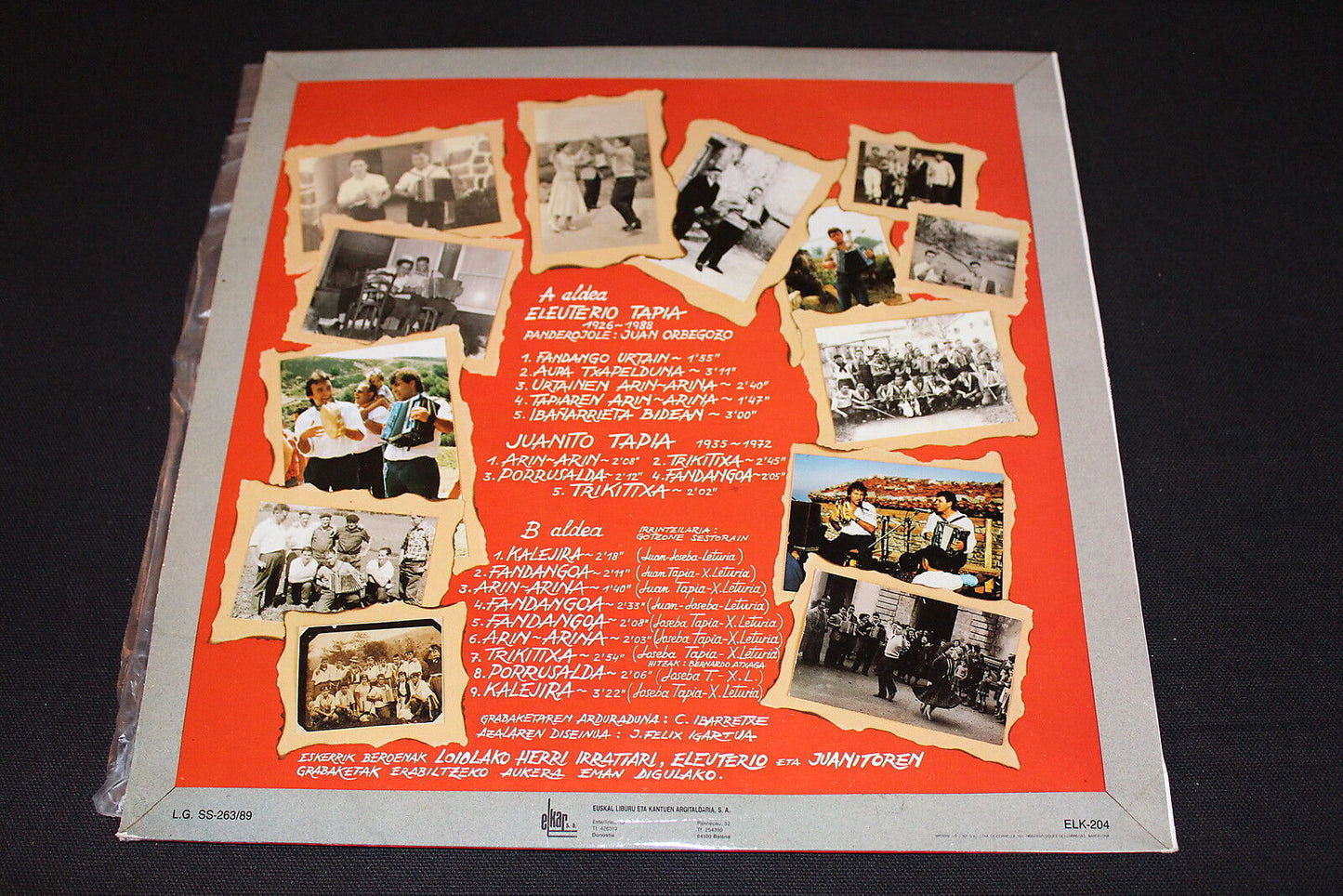 TAPIATARREN TRIKITIXA LP 33T 12" ELKAR ELK 204 1989 FOLK BASQUE