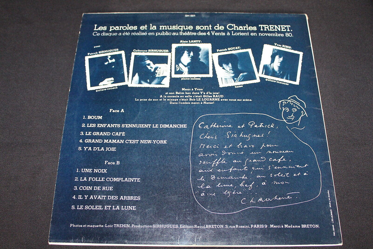 CATHERINE et PATRICK SIRHUGUES chantent CHARLES TRENET LP 33T 12"