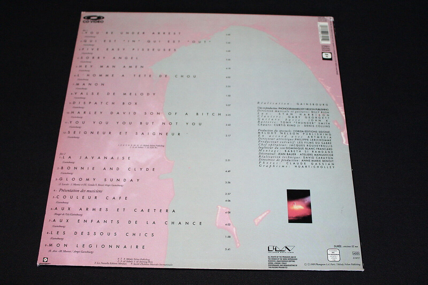 LE ZENITH DE GAINSBOURG CD VIDEO 1989