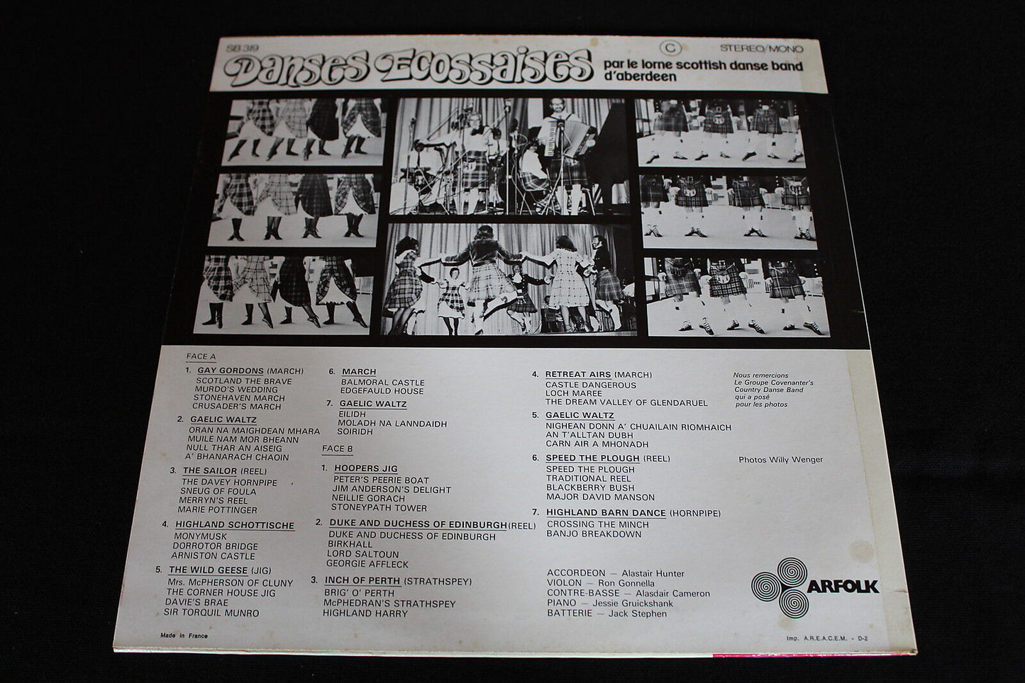 DANSES ECOSSAISES VOL 2 LORNE SCOTTISH DANSE BAND D'ABERDEEN LP 33T 12"