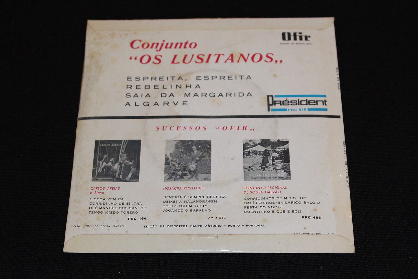 CONJUNTO "OS LUSITANOS" EP 45T 7" ESPREITA ESPREITA PRC 518