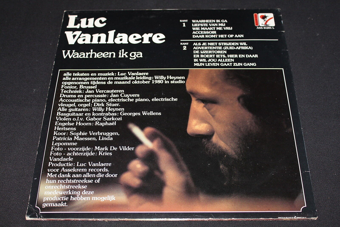 LUC VANLAERE WAARHEEN IK GA LP 33T 12"