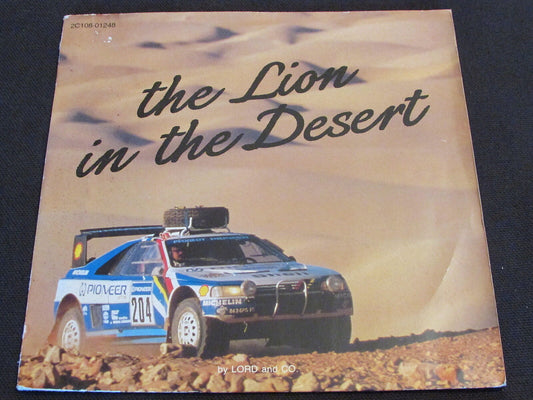 DISQUE PROMO PEUGEOT TALBOT   THE LION IN THE DESERT   SP 45T 7"
