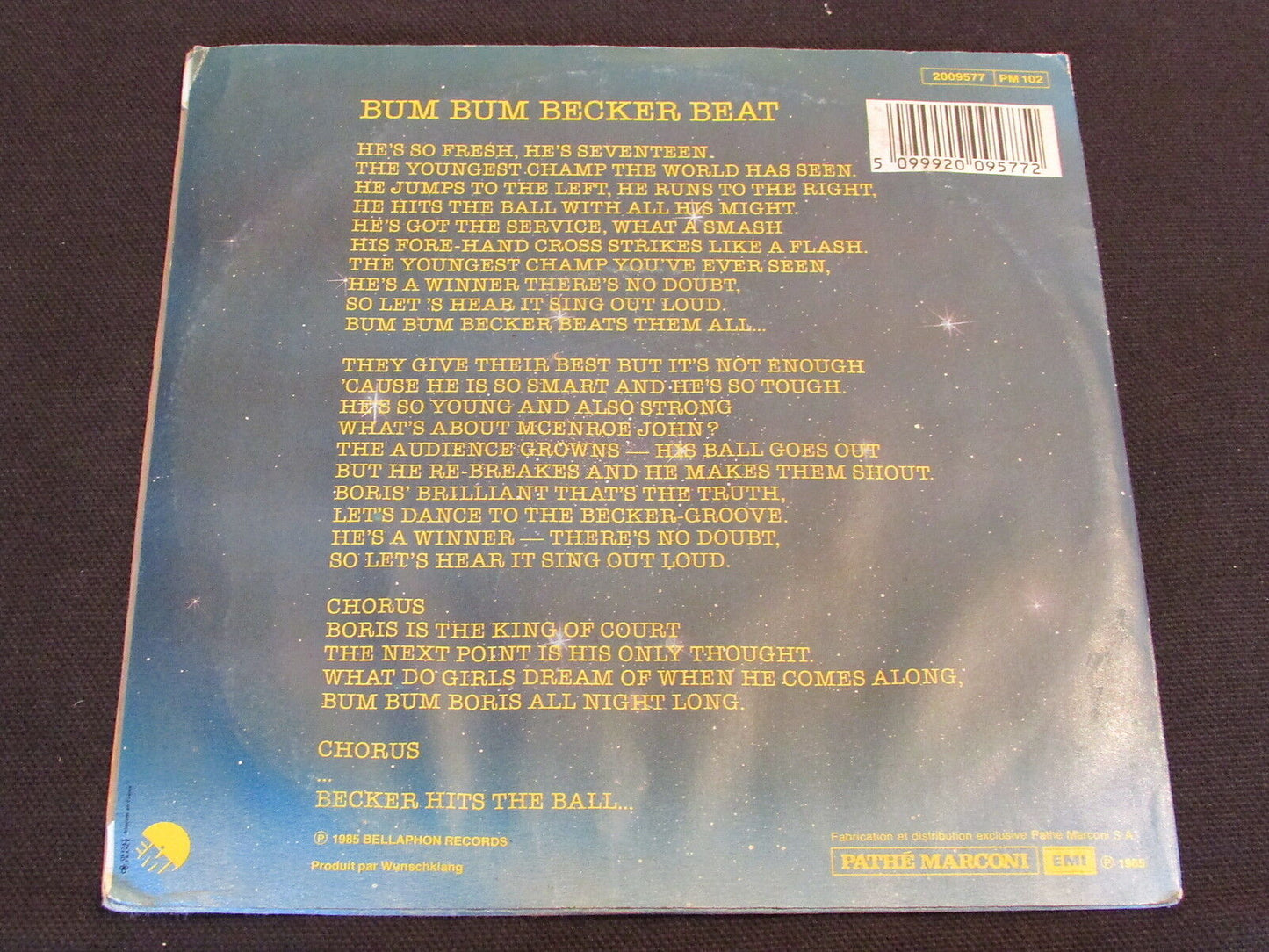 TIE BREAK SP 45T 7" BUM BUM BECKER BEAT / DUB DANCE BECKER 1985