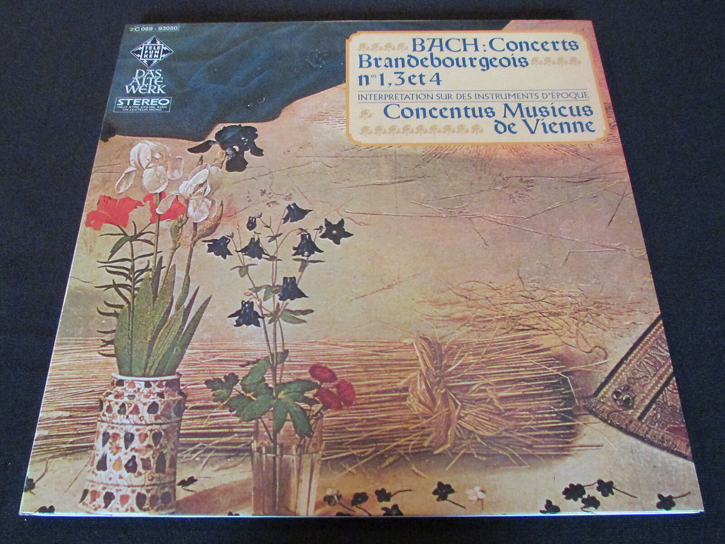 BACH CONCERTS BRANDEBOURGEOIS N°1, 3 et 4 LP 33T 12" TELEFUNKEN FRENCH