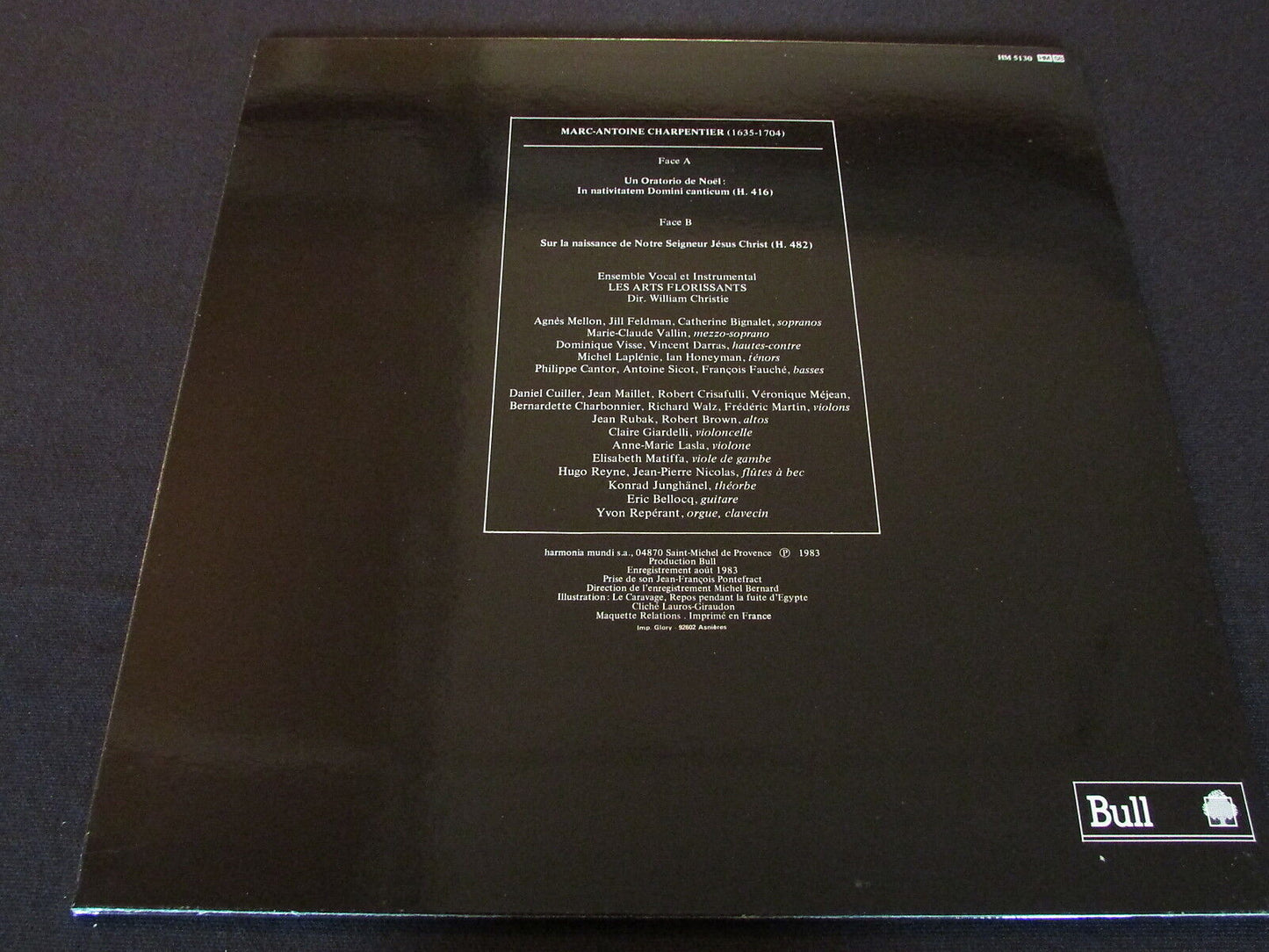 M.A. CHARPENTIER UN ORATORIO DE NOËL LP 33T 12" HARMONIA MUNDI HM 5130