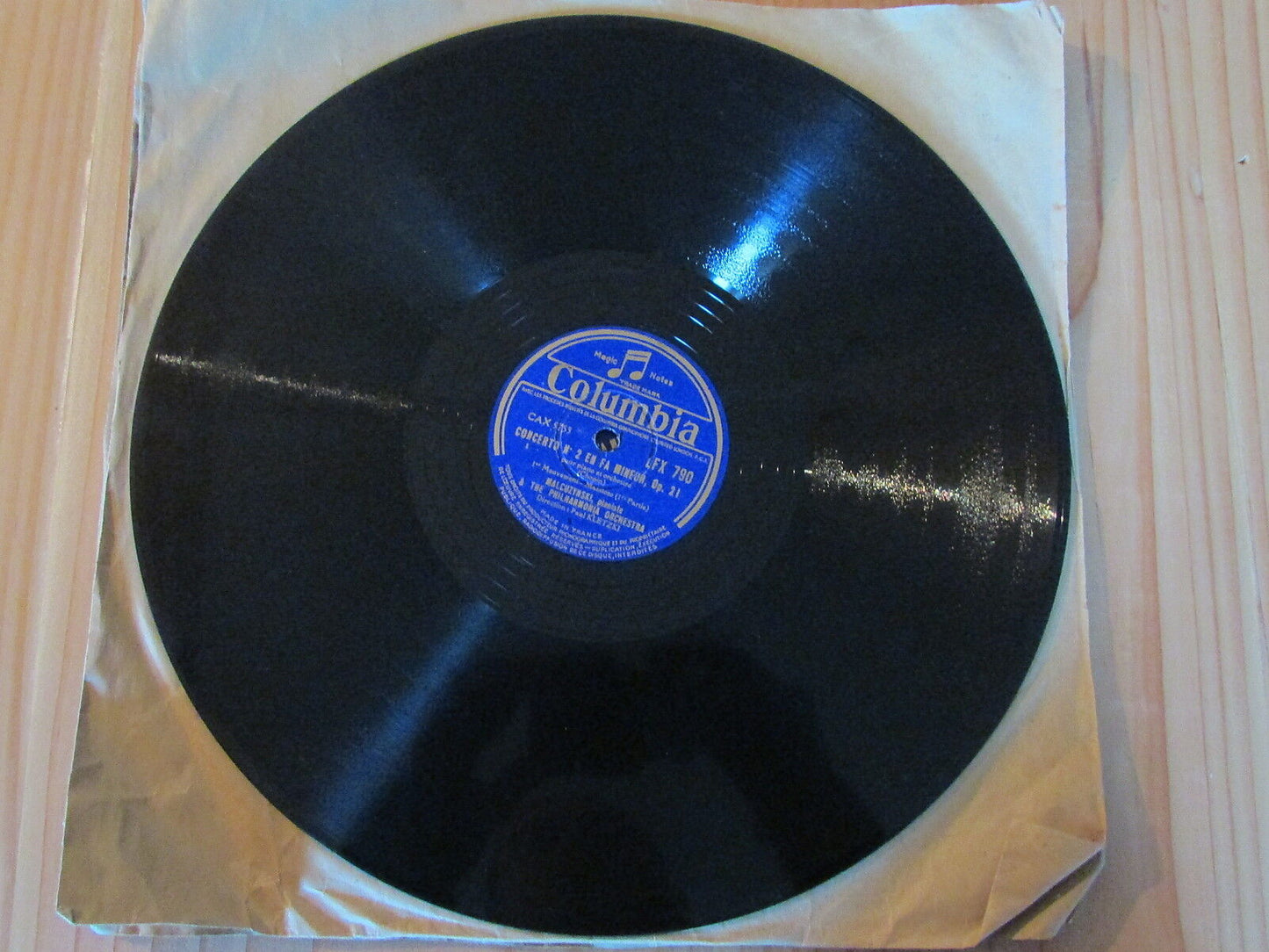 MALCUZYNSKI PAUL KLETZKI CHOPIN CONCERTO N°2 LOT 4 x 78T COLUMBIA