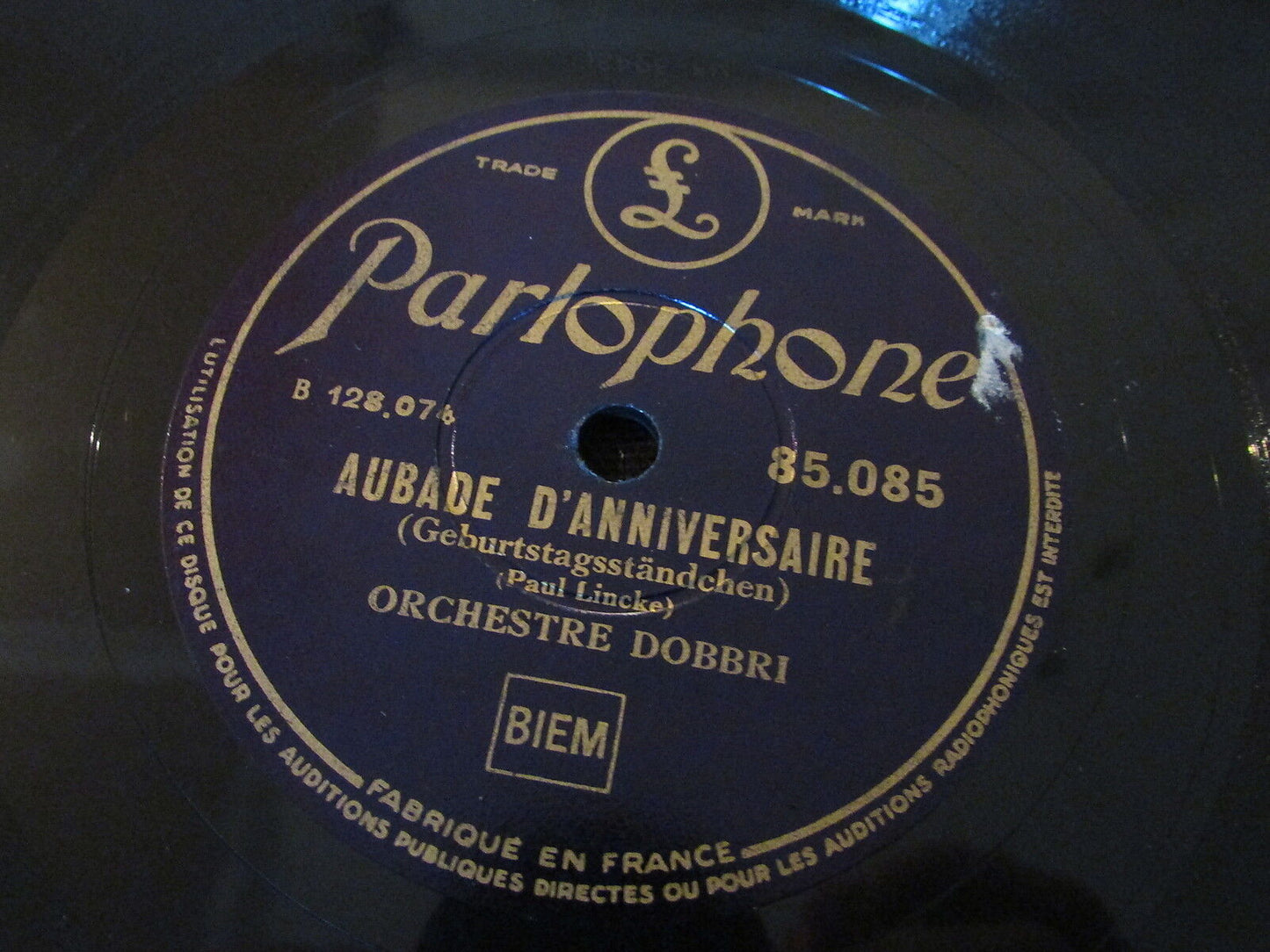 ORCHESTRE DOBBRI AUBADE DE MARIAGE PARLOPHONE 85.085 78T