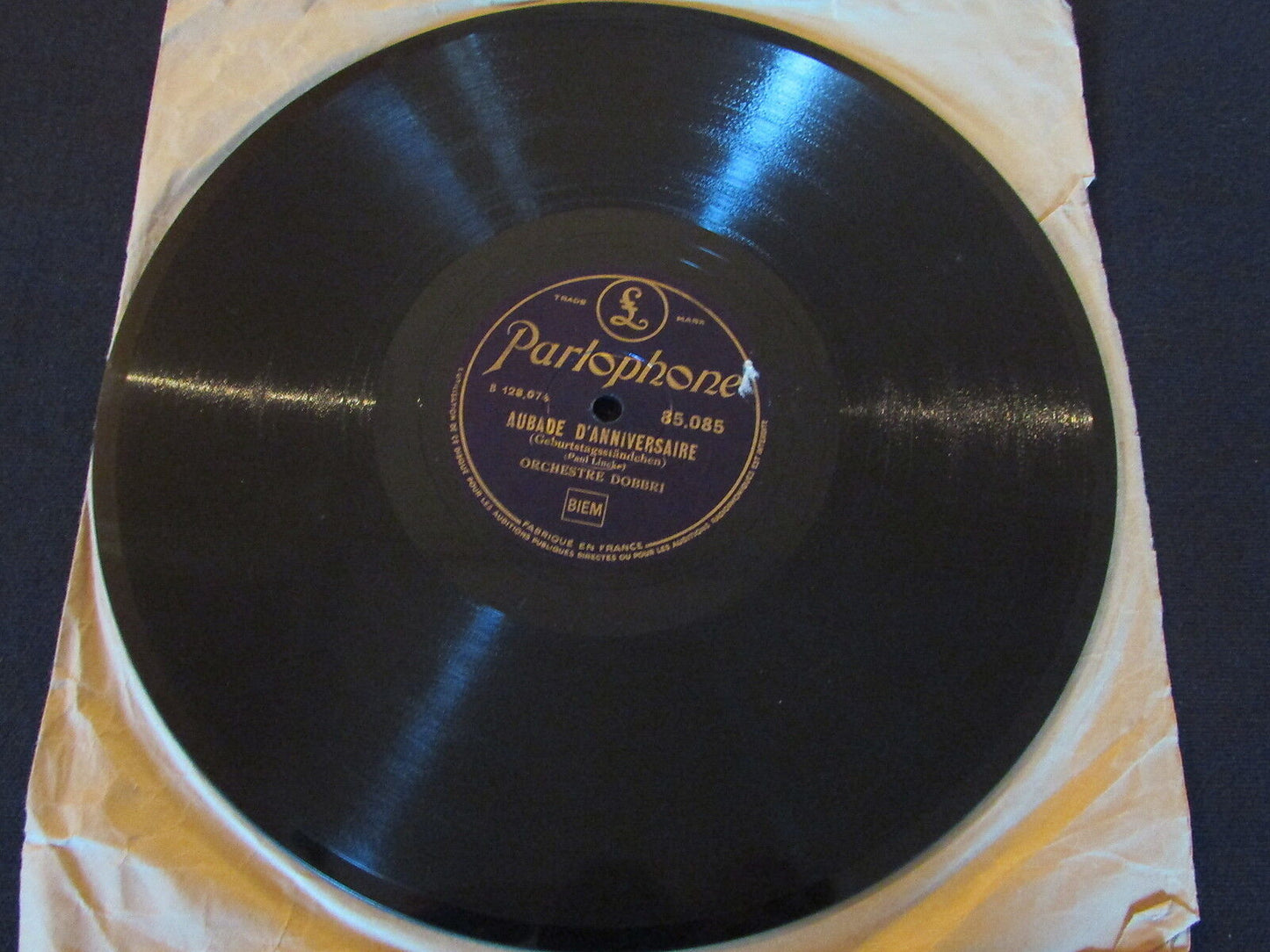 ORCHESTRE DOBBRI AUBADE DE MARIAGE PARLOPHONE 85.085 78T
