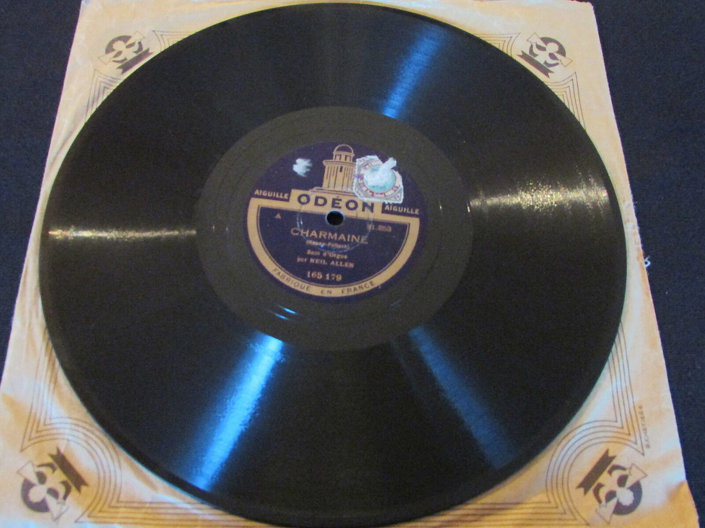NEIL ALLEN SOLO D'ORGUE CHARMAINE / BROKEN HEARTED ODEON 165.179 78T