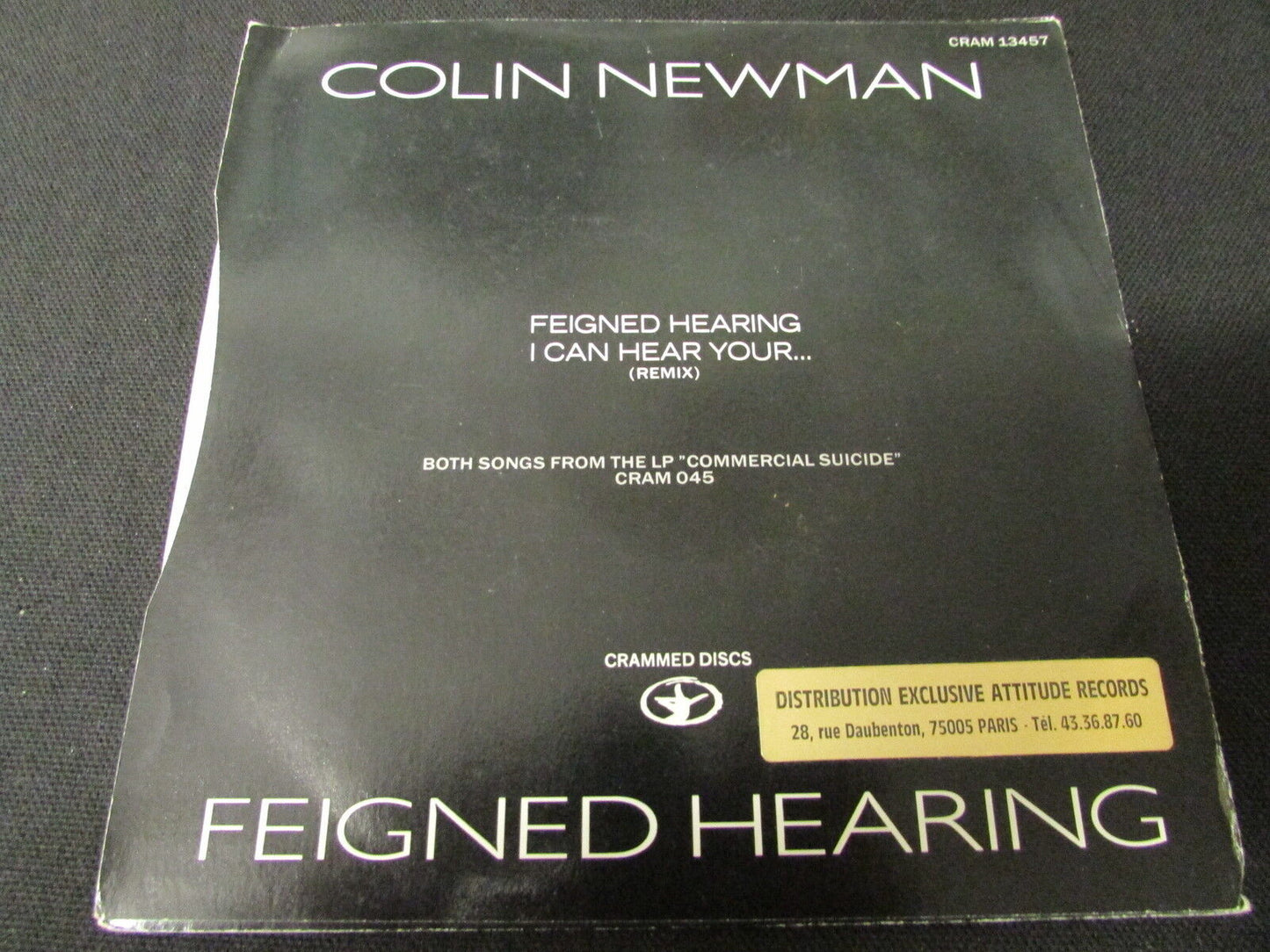 COLIN NEWMAN SP 45T 7" FEIGNED HEARING 1986