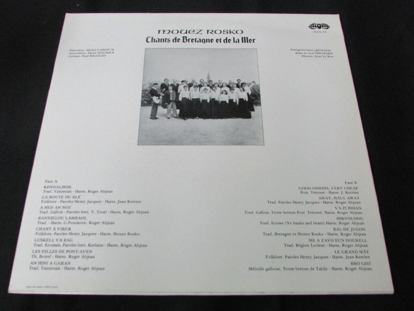 MOUEZ ROSKO CHANTS DE BRETAGNE ET DE LA MER LP 33T 12" DISCOVALE 01
