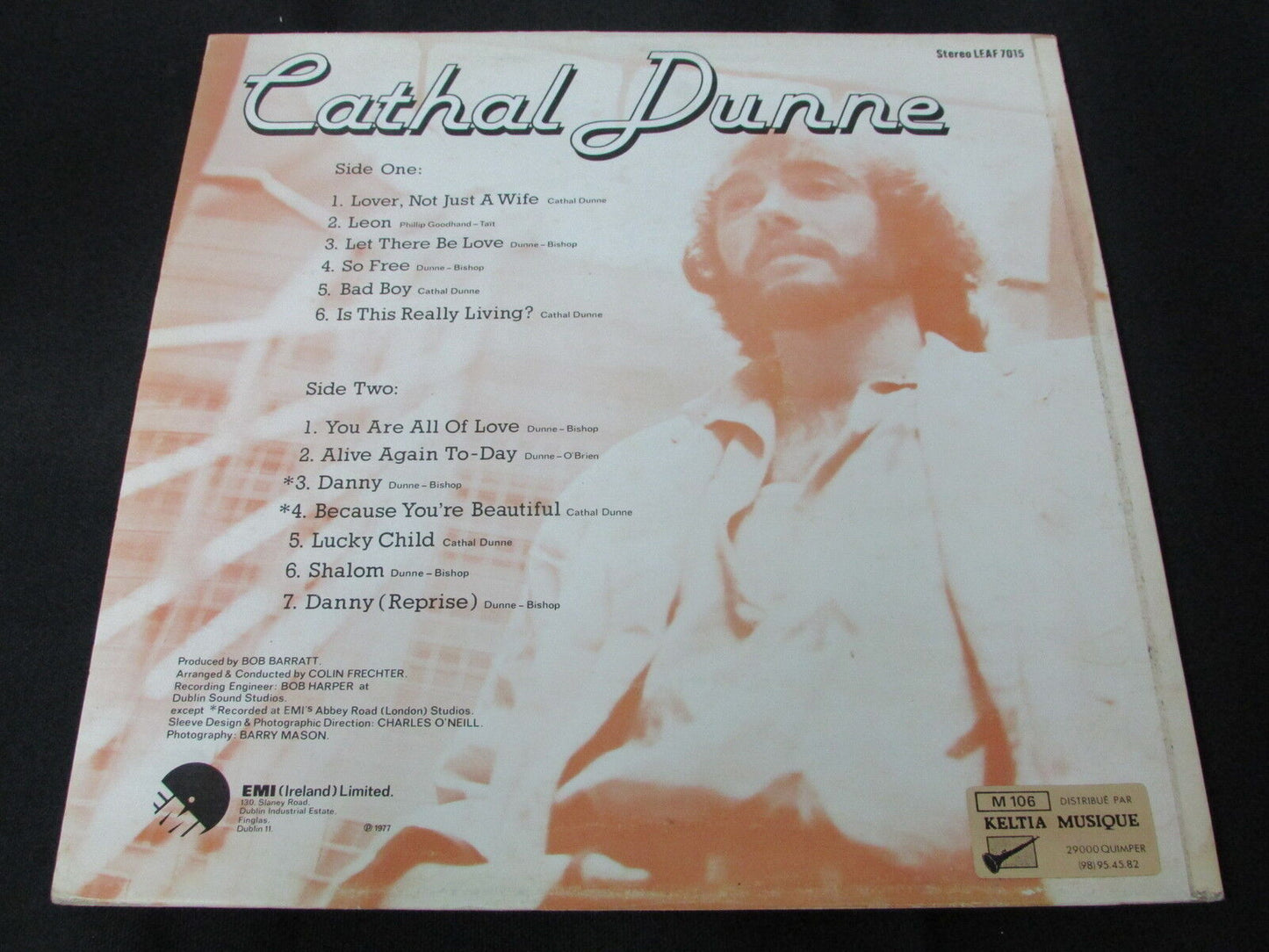 CATHAL DUNNE BAD BOY LP 33T 12" RARE 1977 IRELAND EMI LEAF 7015