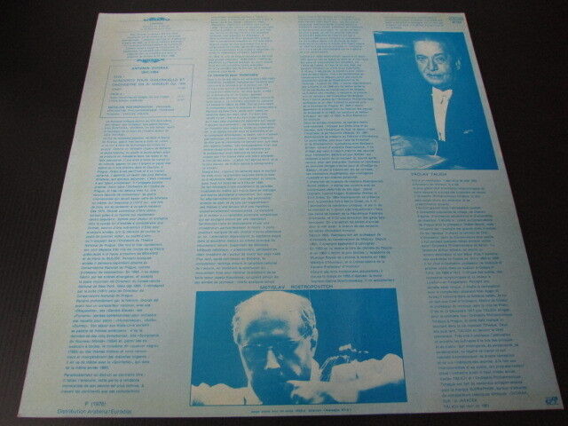 ROSTROPOVITCH DVORAK VACLAV TALICH LP 33T 12" SUPRAPHON 87152