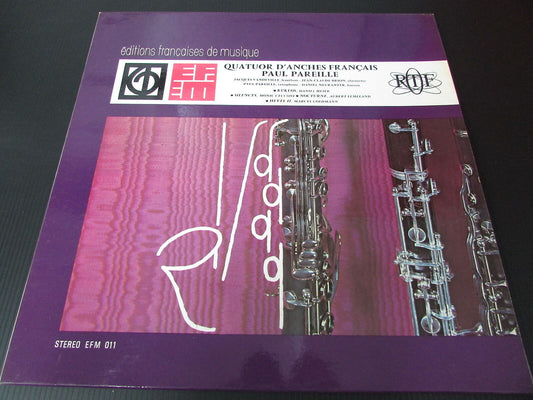 QUATUOR D'ANCHES FRANCAIS   PAUL PAREILLE   EFM 011   ORTF   LP 33T 12"