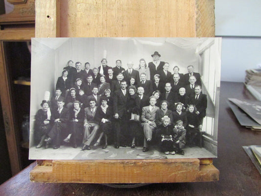 ANCIENNE PHOTO MARIAGE GROUPE FAMILLE BRETAGNE PONT L'ABBE