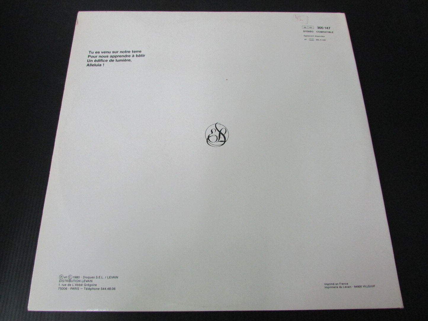 HENRI VEYSSEYRE LP 33T 12" PIERRES DE LUMIERE 1980 SEL 300.147