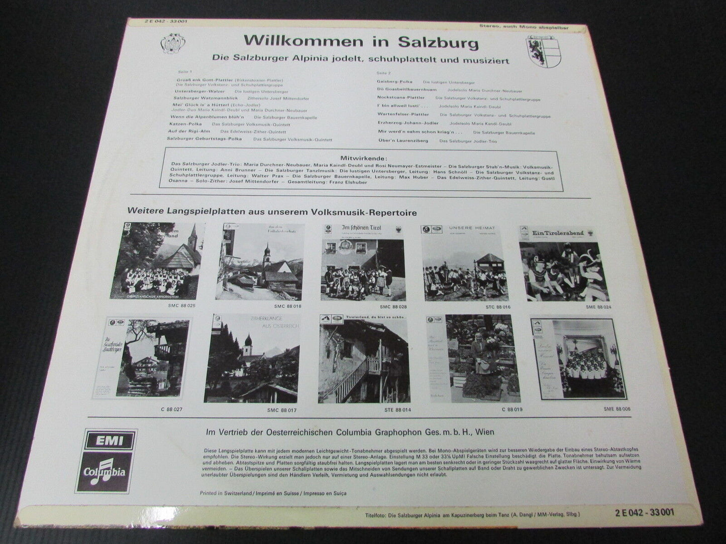 WILLKOMMEN IN SALZBURG LP 33T 12"