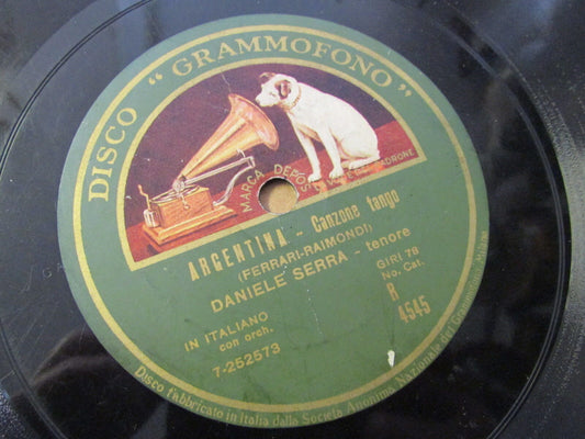 DANIELE SERRA   78T   MALANDRINO / ARGENTINA   DISCO GRAMMOFONO