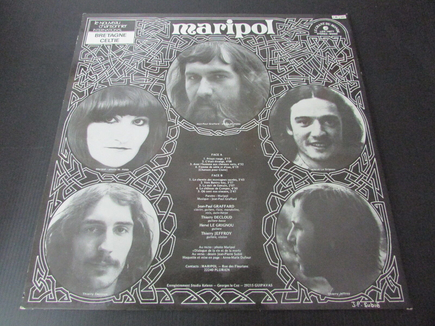 MARIPOL FEMME DE SABLE ET D'EAU LP 33T 12" LE CHANT DU MONDE LDX 74671