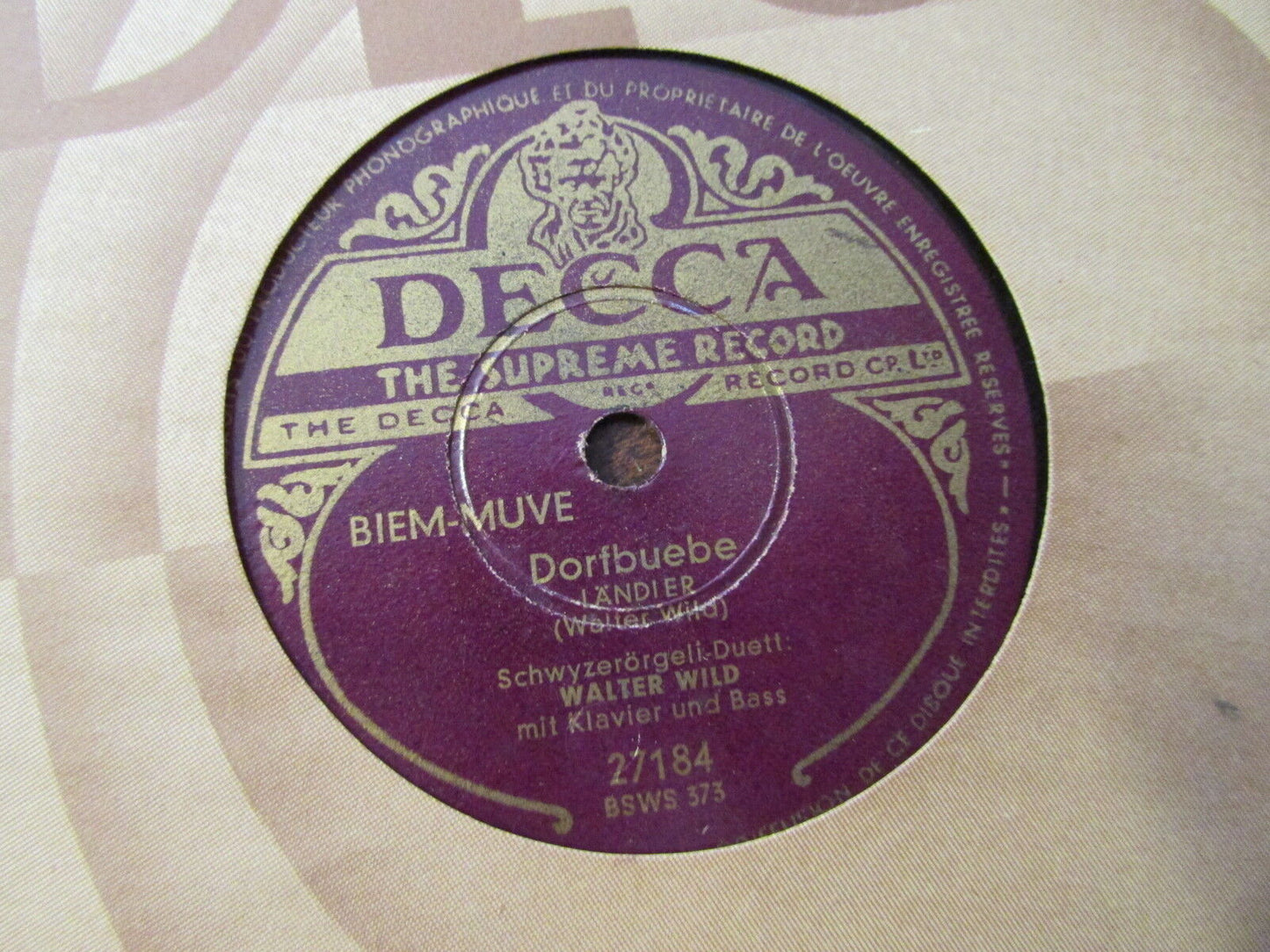 WALTER WILD LOT DE 3 x 78T DECCA