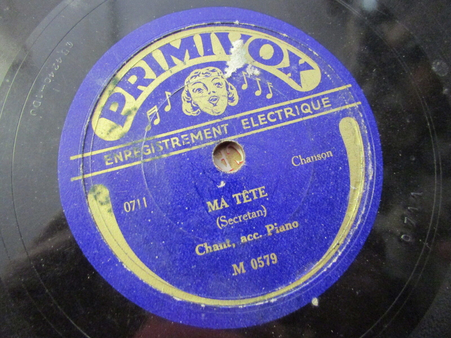 PRIMIVOX CHANSON LES GOELANDS (L. BOYER) MA TETE (SECRETAN) 78T M0579