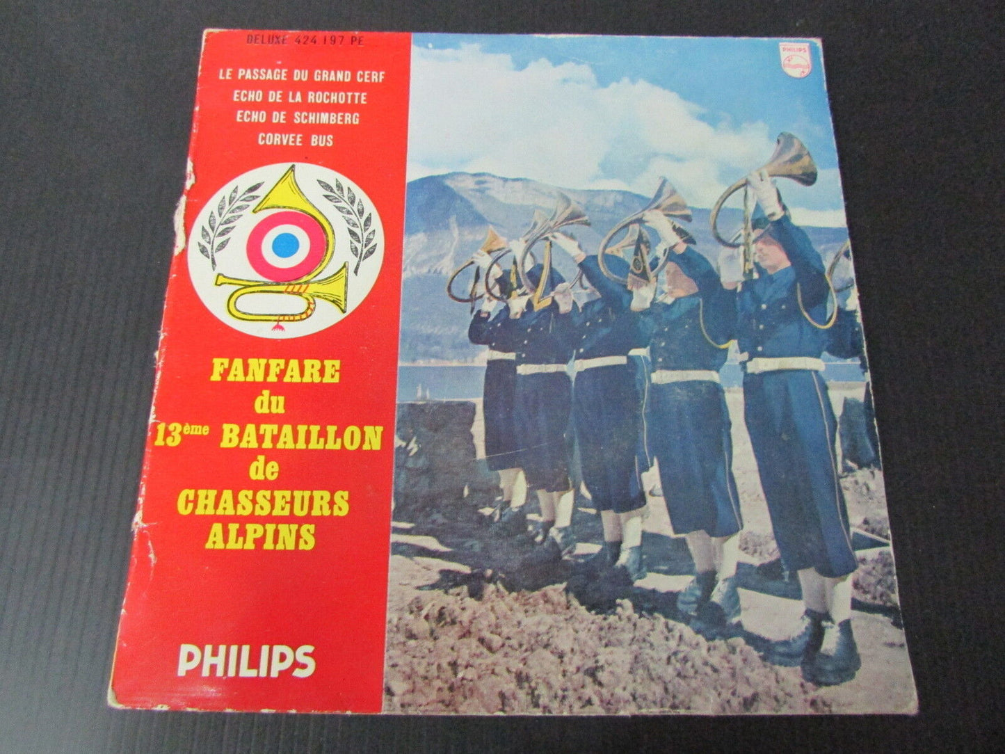 FANFARE du 13ème BATAILLON de CHASSEURS ALPINS EP 45T 7" PHILIPS